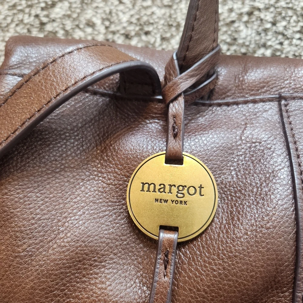 Margot Zoey Leather Backpack in Chocolate